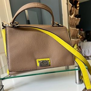 Taupe & Chartreuse crossbody